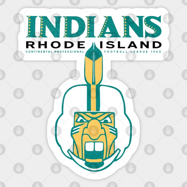 Defunct Rhode Island Indians Continental Football League 1965 Sticker by LocalZonly